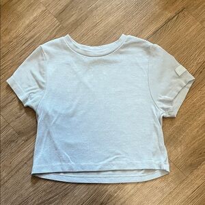 SET Active Ribbed Light blue form tee